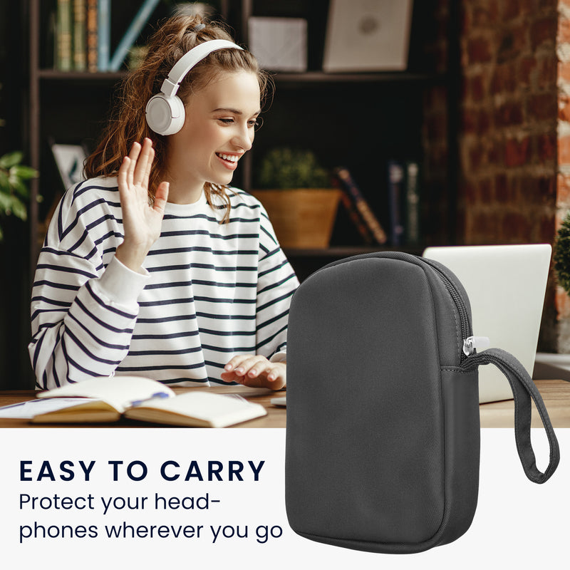 kwmobile Headphone Case for Over-Ear Headphones compatible with Headset / Overear Headphone Case - Headphone Cover with Zipper