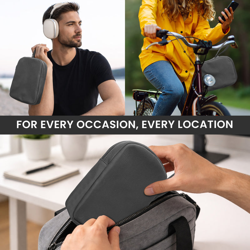 kwmobile Headphone Case for Over-Ear Headphones compatible with Headset / Overear Headphone Case - Headphone Cover with Zipper