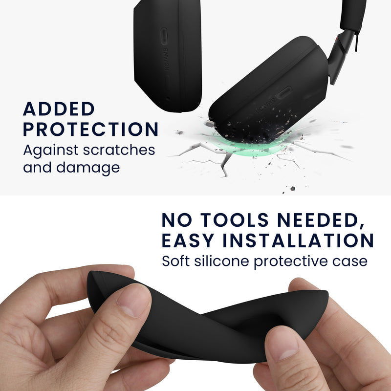 kwmobile 3in1 Headphone Case for Over-Ear Headphones compatible with Sony WH-1000XM6 Cover