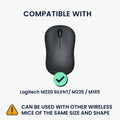 kwmobile Mouse Bag Compatible with Logitech M220 SILENT / M235 / M185 Case - Pouch for Bluetooth Mouse Made of Durable Neoprene Fabric