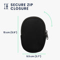 kwmobile Mouse Bag Compatible with Logitech M220 SILENT / M235 / M185 Case - Pouch for Bluetooth Mouse Made of Durable Neoprene Fabric