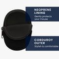 kwmobile Mouse Pouch compatible with Logitech G PRO X Superlight 2 Case - Cover for Bluetooth Mouse made of Durable Neoprene Fabric