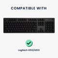 kwmobile Keyboard Cover for Logitech G512/G513 Carbon Tactile/Linear/GX Blue Dust Protector Keyboard Skin Protective Case