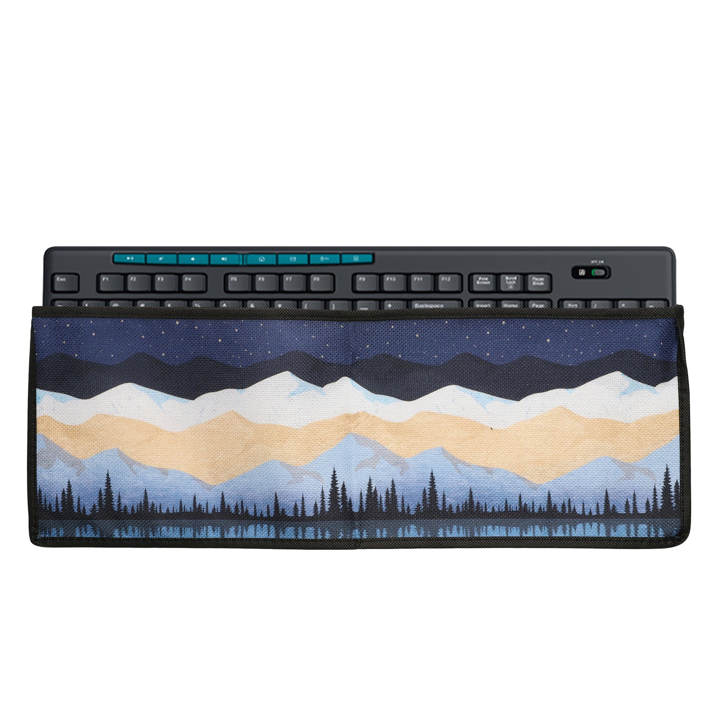 kwmobile Tastaturabdeckung Tastatur Hülle für Logitech MK270 Wireless - Abdeckung 46,5 x 16,3 cm Staubschutz - Keyboard Cover - Tastaturschutz Schutzhülle Weiß  [dsg02]