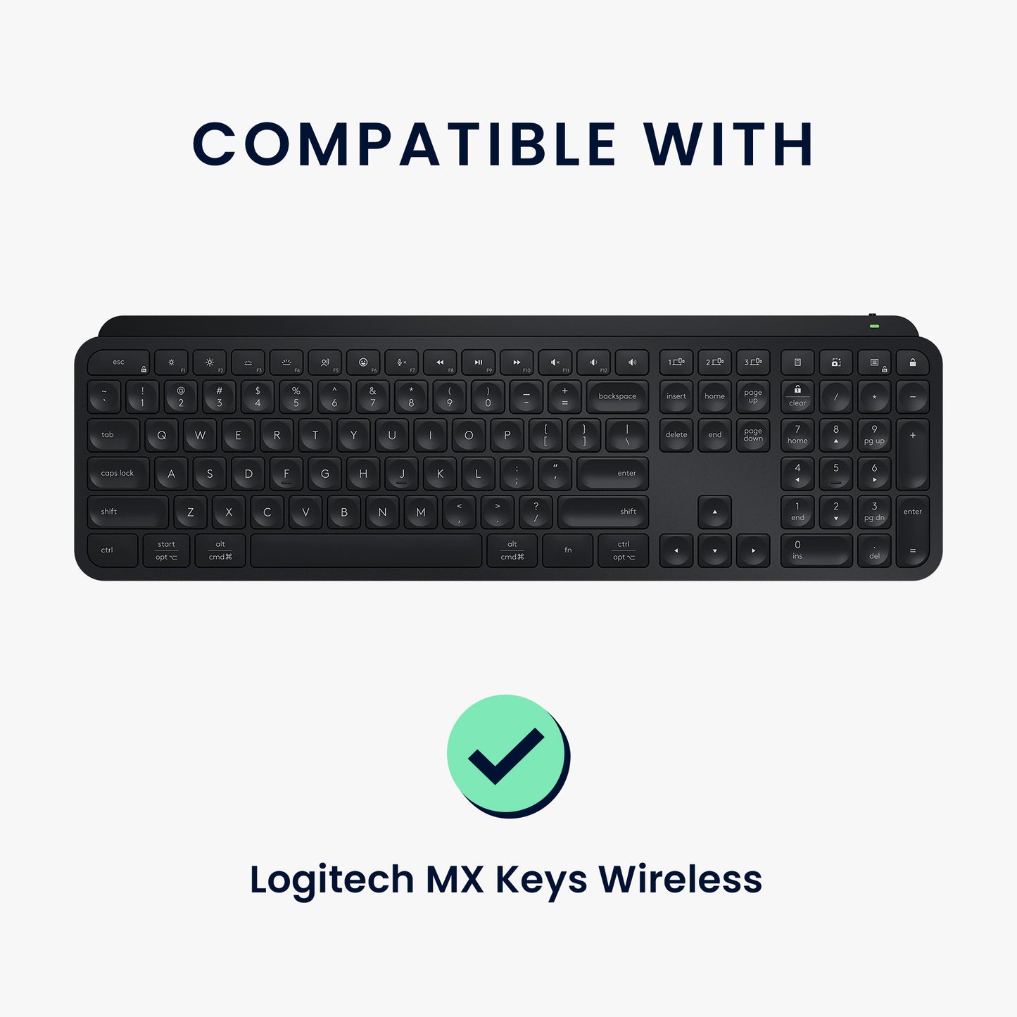 kwmobile Keyboard Cover for Logitech MX Keys Wireless Dust Cover Keyboard Protector Protective Cover