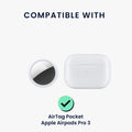 kwmobile 2-in-1 Case Compatible with Apple Airpods Pro 3 - Headphone Case Compatible with Airtag - Protective Cover with Carabiner