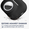 kwmobile 2-in-1 Case Compatible with Apple Airpods Pro 3 - Headphone Case Compatible with Airtag - Protective Cover with Carabiner