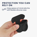 kwmobile 2-in-1 Case Compatible with Apple Airpods Pro 3 - Headphone Case Compatible with Airtag - Protective Cover with Carabiner