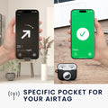 kwmobile 2-in-1 Case Compatible with Apple Airpods Pro 3 - Headphone Case Compatible with Airtag - Protective Cover with Carabiner