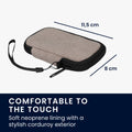 kwmobile In-Ear Headphone Case compatible with in-ear Headphones Cover - Cord Cover Case - 6 x 9 cm Inner Dimensions - Pouch