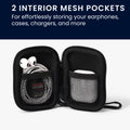 kwmobile In-Ear Headphone Case compatible with in-ear Headphones Cover - Cord Cover Case - 6 x 9 cm Inner Dimensions - Pouch