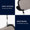 kwmobile In-Ear Headphone Case compatible with in-ear Headphones Cover - Cord Cover Case - 6 x 9 cm Inner Dimensions - Pouch