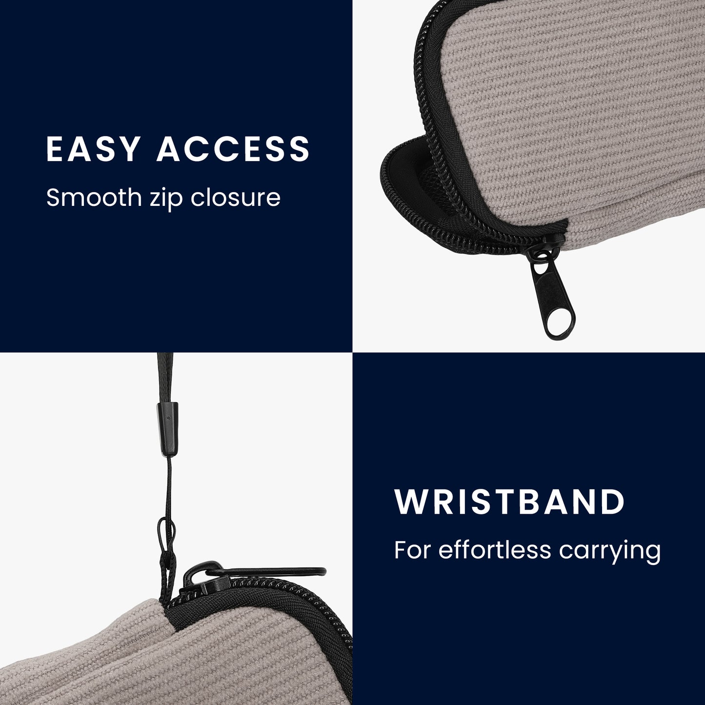 kwmobile In-Ear Headphone Case compatible with in-ear Headphones Cover - Cord Cover Case - 6 x 9 cm Inner Dimensions - Pouch