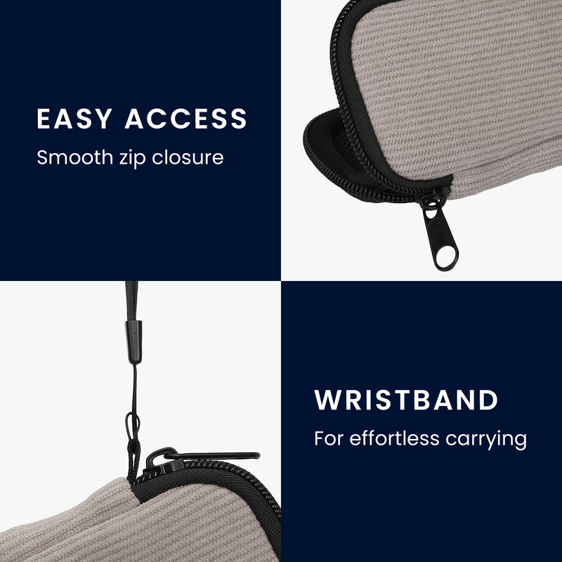 kwmobile In-Ear Headphone Case compatible with in-ear Headphones Cover - Cord Cover Case - 6 x 9 cm Inner Dimensions - Pouch
