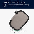 kwmobile In-Ear Headphone Case compatible with in-ear Headphones Cover - Cord Cover Case - 6 x 9 cm Inner Dimensions - Pouch