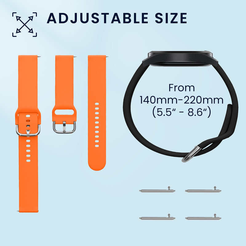 kwmobile Watch Strap for Garmin 20mm Amazfit Active 2 Square / Amazfit Active 2 Strap Fitness Tracker Band Set Replacement Strap Smartwatch