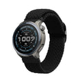 kwmobile Armband kompatibel mit Garmin 22mm Amazfit Balance 2 / Amazfit Helio - Nylon Fitnesstracker Sportarmband Band in Schwarz - Innenmaße von 14 - 22 cm Schwarz  