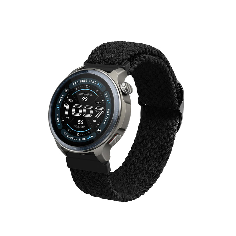 kwmobile Bracelet compatible with Garmin 22mm Amazfit Balance 2 / Amazfit Helio Fitness Tracker Sports Strap Band Inner dimensions from 14 - 22 cm