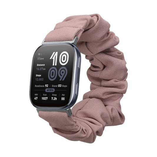 kwmobile Ersatz Armband kompatibel mit Amazfit Bip 6 - Smartwatch Scrunchie Haargummi Design Lavendel - Innenmaße 14 - 19 cm Lavendel  