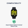 kwmobile Replacement Strap Compatible with Xiaomi Redmi Watch 5 Active / Watch 5 Lite Smartwatch Scrunchie Hair Tie Design Inner Circumference 14 - 19 cm