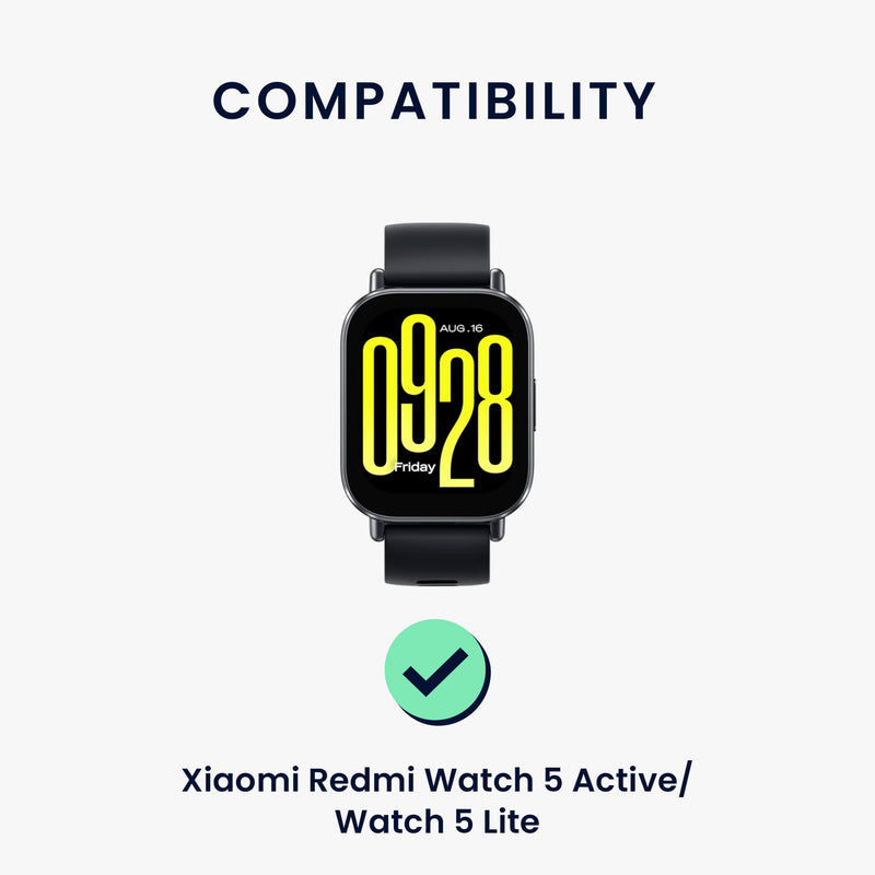 kwmobile Replacement Strap Compatible with Xiaomi Redmi Watch 5 Active / Watch 5 Lite Smartwatch Scrunchie Hair Tie Design Inner Circumference 14 - 19 cm
