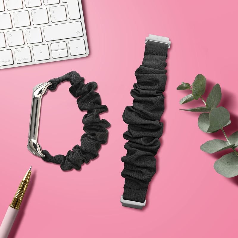 kwmobile Replacement Band compatible with Garmin Venu 3S / Venu 2S / vivoactive 4S / Forerunner 265S 255S - Smartwatch Scrunchie Hair Tie Design - Inner dimensions 14 - 19 cm