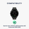 kwmobile Replacement Band compatible with Garmin Venu 3S / Venu 2S / vivoactive 4S / Forerunner 265S 255S - Smartwatch Scrunchie Hair Tie Design - Inner dimensions 14 - 19 cm