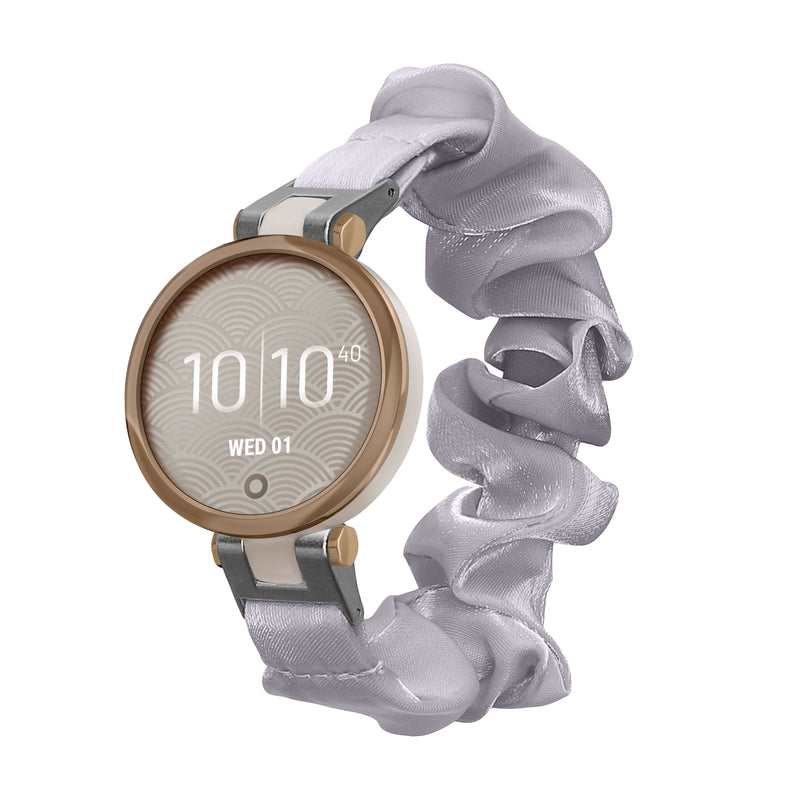 kwmobile Ersatz Armband kompatibel mit Garmin Lily Sport - Smartwatch Scrunchie Haargummi Design Lavendel - Innenmaße 14 - 19 cm Lavendel  