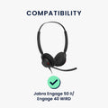 kwmobile Ear Pads for Jabra Engage 50 II / Engage 40 - Replacement Ear Cushions Headphone Spare Parts Over Ear Headphones