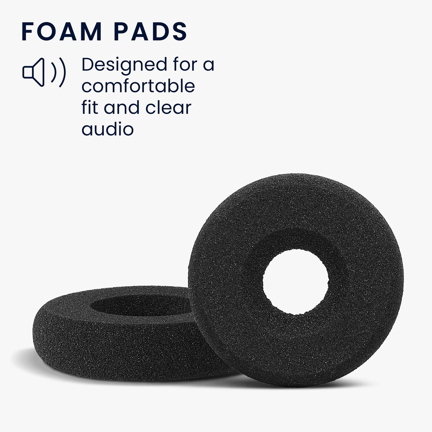 kwmobile Ear Pads for Jabra Biz 1500 / Biz 2400 / 1100 / UC Voice 550 / 750 Ear Cushion Replacement Parts Headphone Replacement Pads for Over Ear Headphones