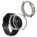 kwmobile 2x Sport Schutzhülle kompatibel mit Amazfit Active2 (A2437) Hülle - Silikon Cover klar - Case ohne Tracker - Schwarz Transparent Schwarz  [dsg01]