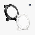 kwmobile Glass Case for COROS NOMAD Protective Cover Fullbody Fitness Tracker Case Set