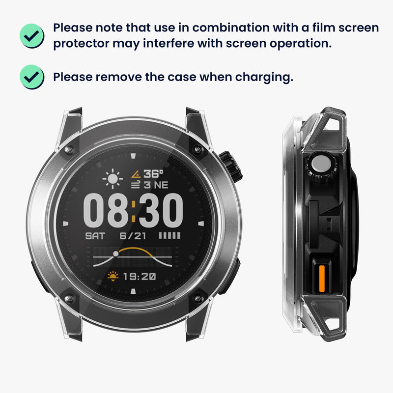 kwmobile Glass Case for COROS NOMAD Protective Cover Fullbody Fitness Tracker Case Set