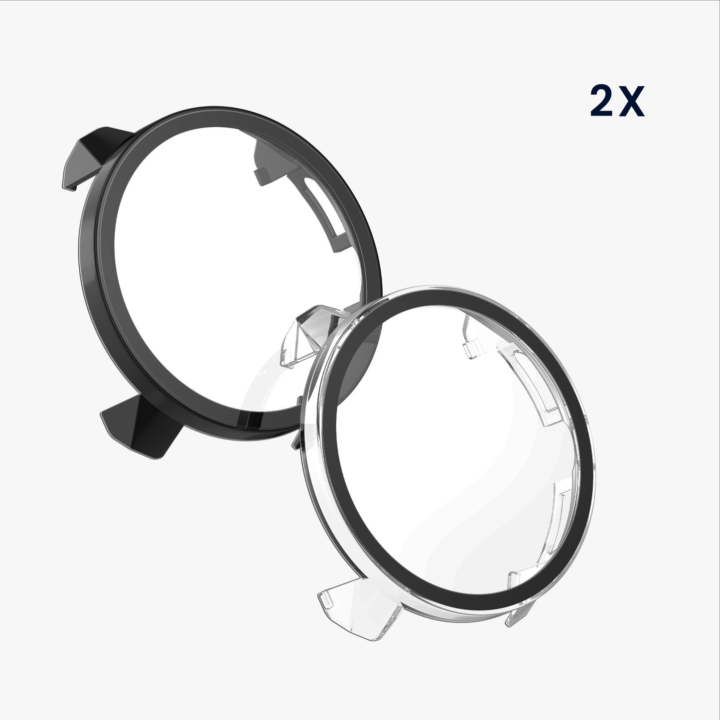 kwmobile Glass Case for Suunto RACE 2 Protective Cover Full-Body Fitness Tracker Case Set