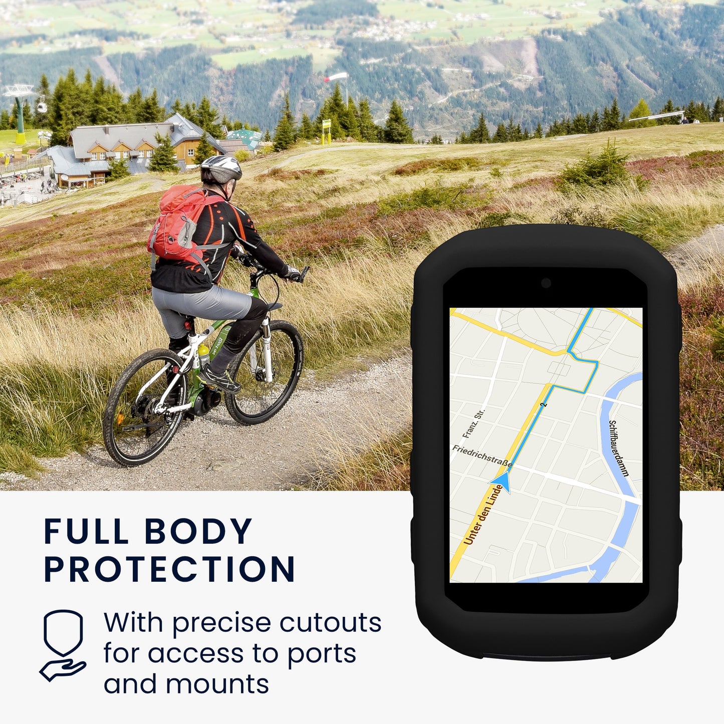 kwmobile Case Compatible with Garmin Edge 850 / 550 GPS Bike Case Protective Cover