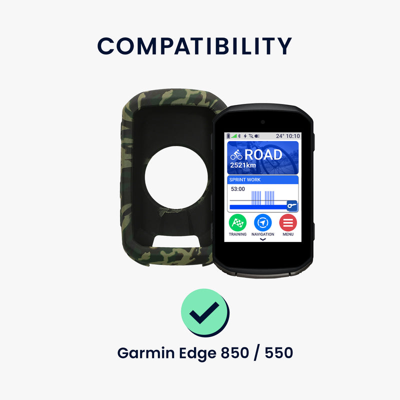 kwmobile Case Compatible with Garmin Edge 850 / 550 Back Cover for Bike GPS Computer Protective Cover Bike Computer