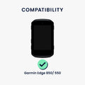 kwmobile Screen Protector compatible with Garmin Edge 850 / 550 - Tempered Glass Protector Set for Bike GPS - Display Protection for Bike Computer