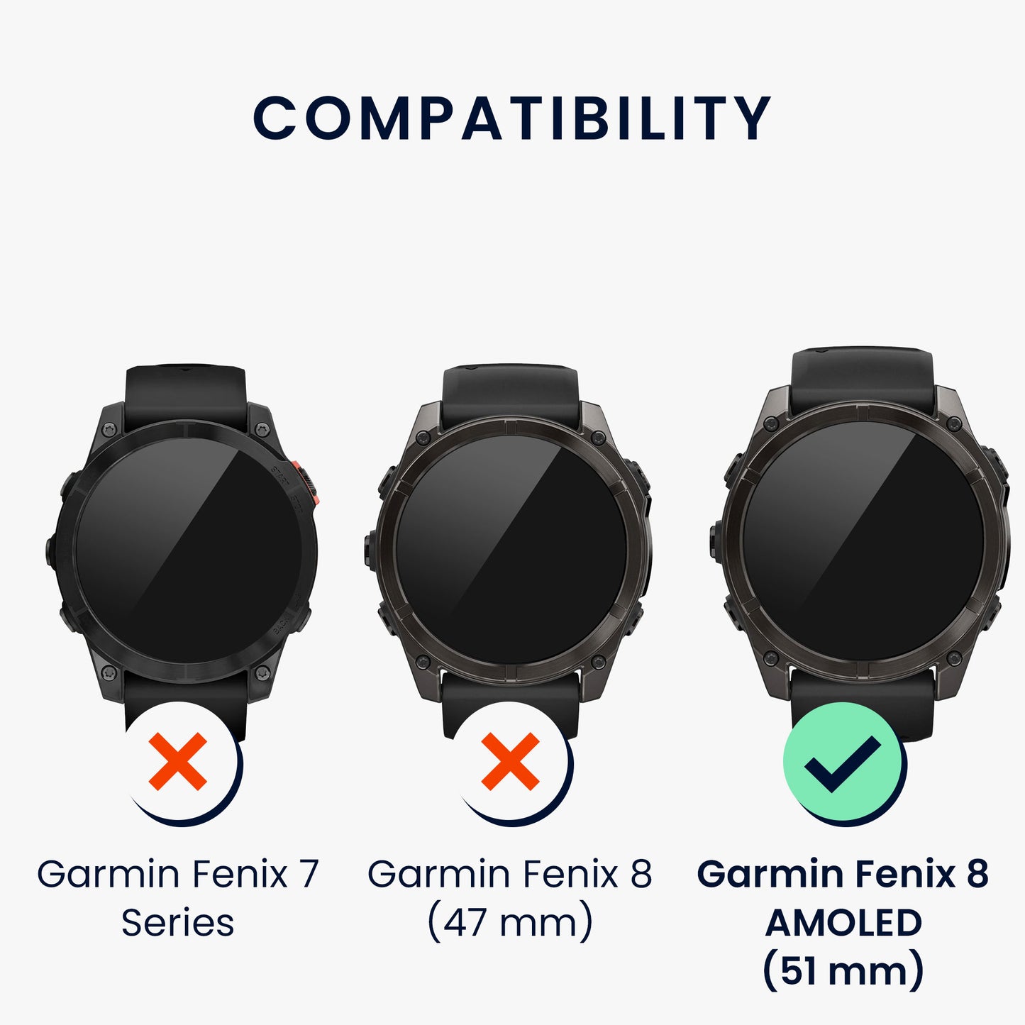 kwmobile Protective Ring Compatible with Garmin Fenix 8 51mm AMOLED Fitness Tracker
