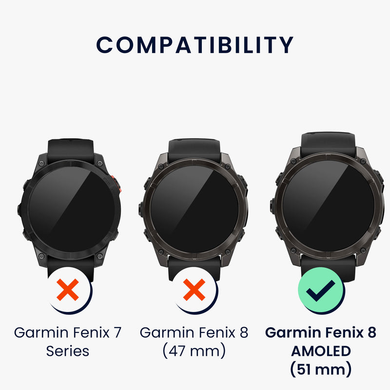 kwmobile Protective Ring Compatible with Garmin Fenix 8 51mm AMOLED Fitness Tracker