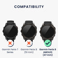 kwmobile Protective Ring compatible with Garmin Fenix 8 47mm AMOLED Fitness Tracker