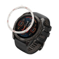 kwmobile Schutzring kompatibel mit Garmin Fenix 8 47mm AMOLED Fitnesstracker - Bezel Ring Lünette in Silber Rot Silber  [dsg02]