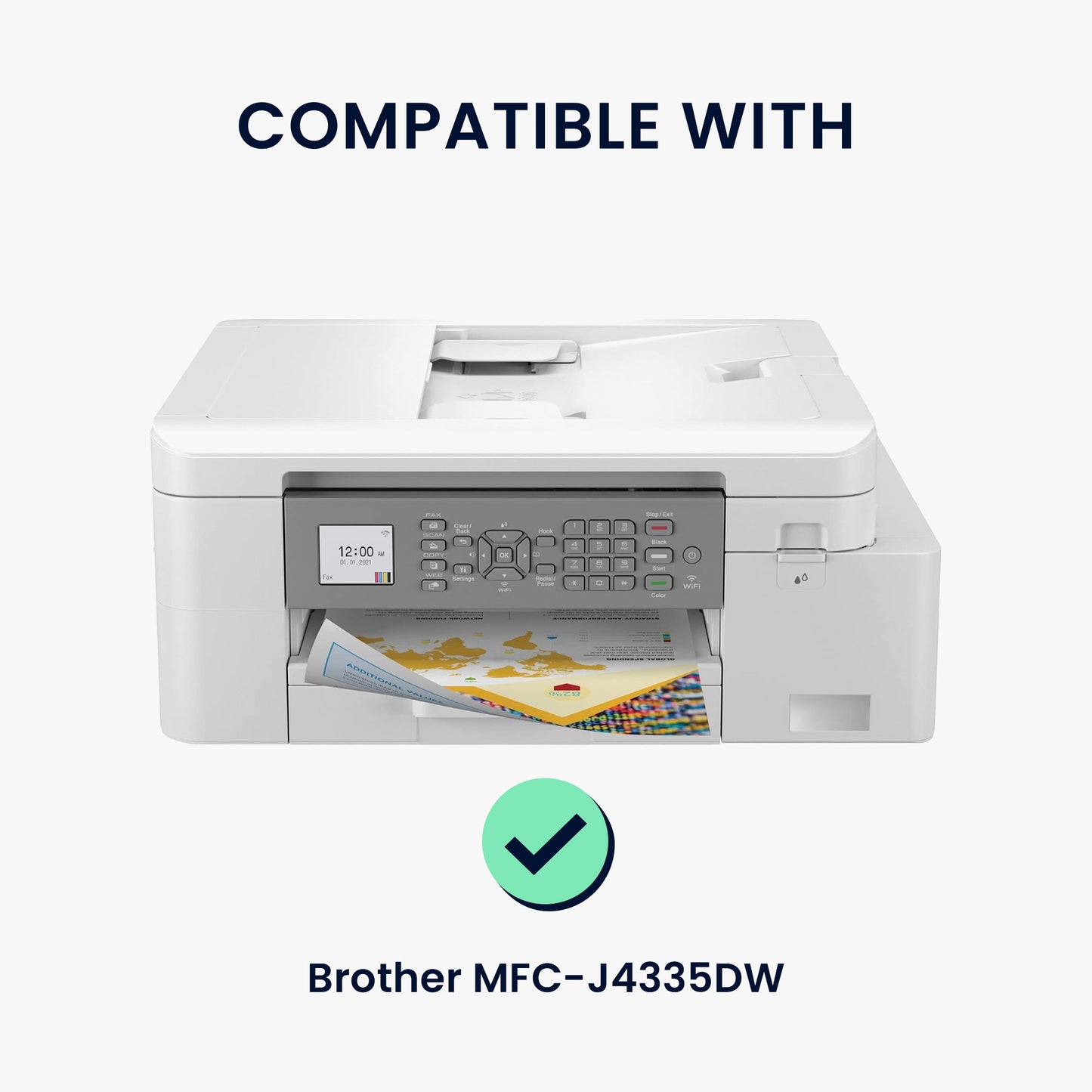 kwmobile Cover compatible with Brother MFC-J4335DW Case Bag for Printer Dust Cover Protective Hood Protective Sleeve