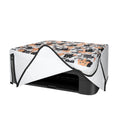 kwmobile Leinen Cover kompatibel mit Canon Pixma TS3151 / 3150 Hülle - Tasche für Drucker - Staubschutzhülle Schutzhaube Schutzhülle - Orange Schwarz Weiß Orange  [dsg01]