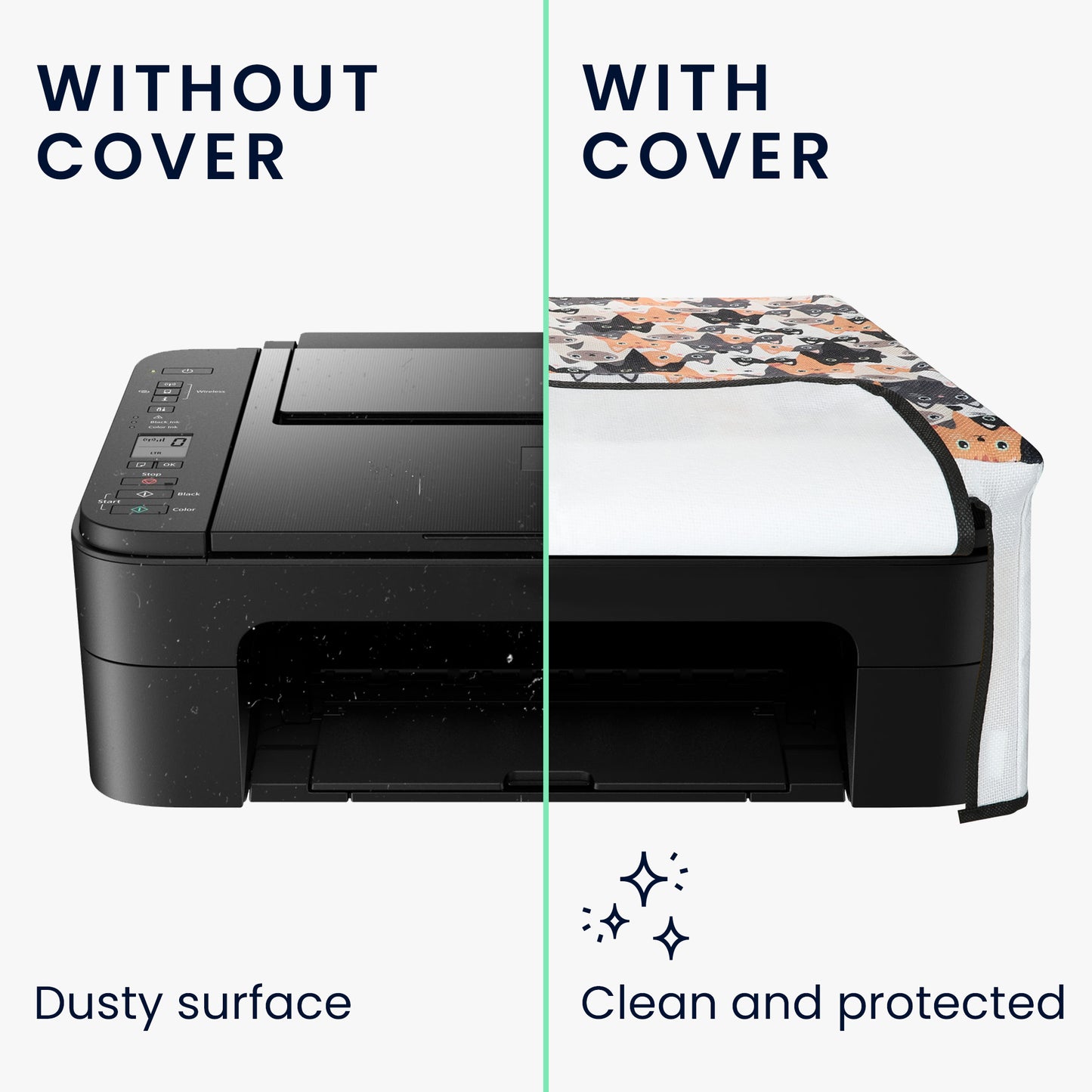 kwmobile Cover compatible with Canon Pixma TS3350 / MG7750 Series Case - Printer Bag - Dust Cover Protective Hood Protective Sleeve