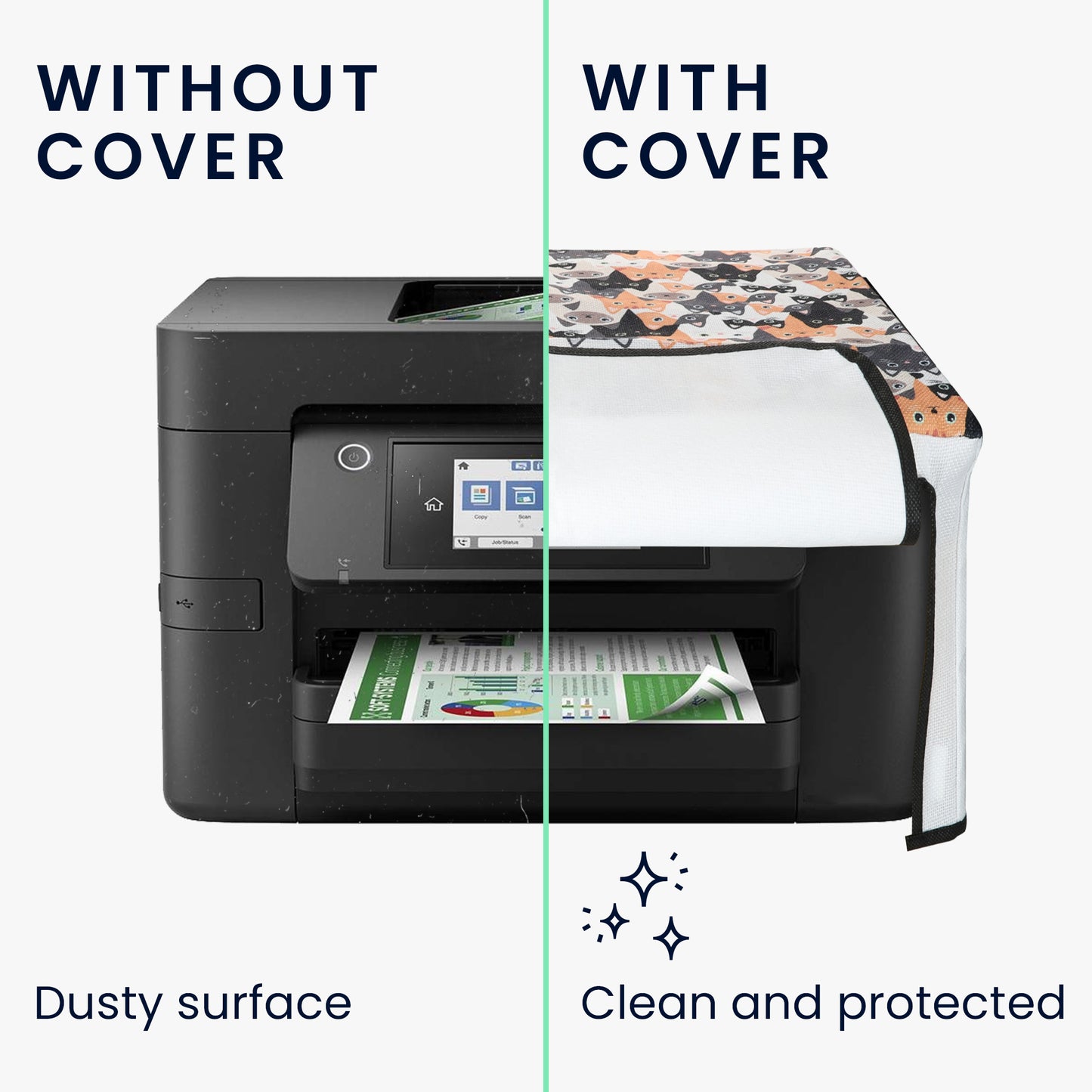 kwmobile Cover compatible with Epson Workforce WF-4820 Case Bag for Printer Dust Cover Protective Hood Protective Cover
