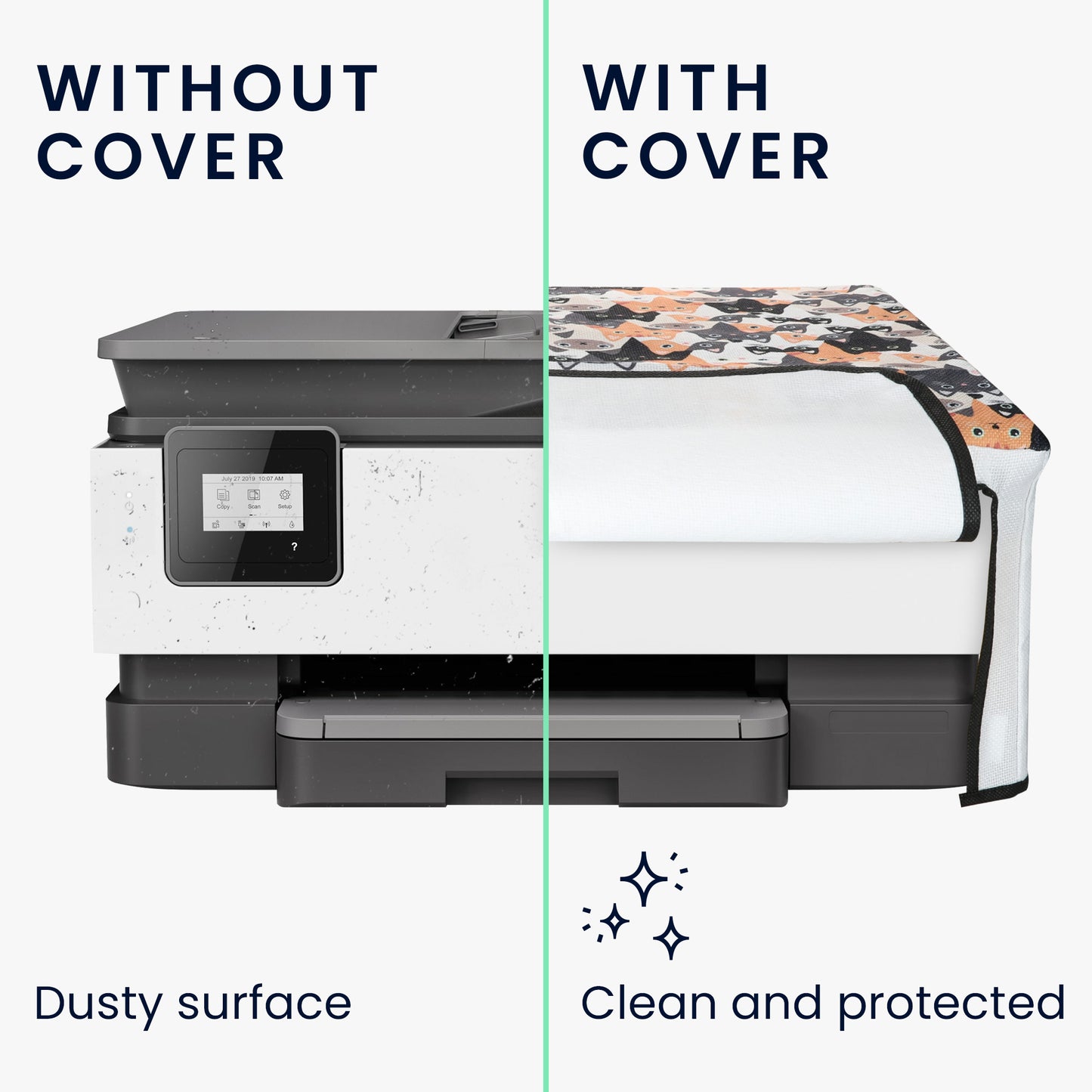 kwmobile Cover compatible with HP OfficeJet 8015e / OfficeJet 8122e Case Bag for Printer Dust Cover Protective Hood Protective Case