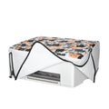 kwmobile Leinen Cover kompatibel mit HP Smart Tank 7005 / Smart Tank 5000 Hülle - Tasche für Drucker - Staubschutzhülle Schutzhaube Schutzhülle - Orange Schwarz Weiß Orange  [dsg01]