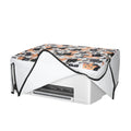 kwmobile Leinen Cover kompatibel mit HP Smarttank 5105 / Smarttank 5101 Hülle - Tasche für Drucker - Staubschutzhülle Schutzhaube Schutzhülle - Orange Schwarz Weiß Orange  [dsg01]