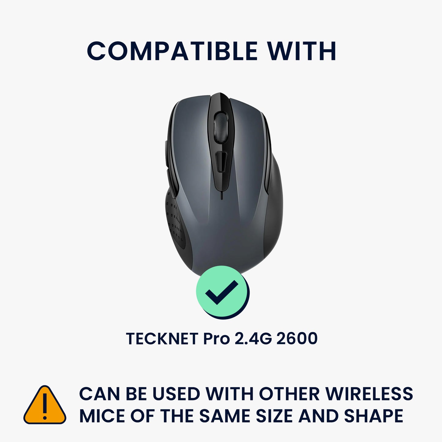 kwmobile Mouse Bag compatible with TECKNET Pro 2.4G 2600 Case - Cover for Bluetooth Mouse made of robust fabric