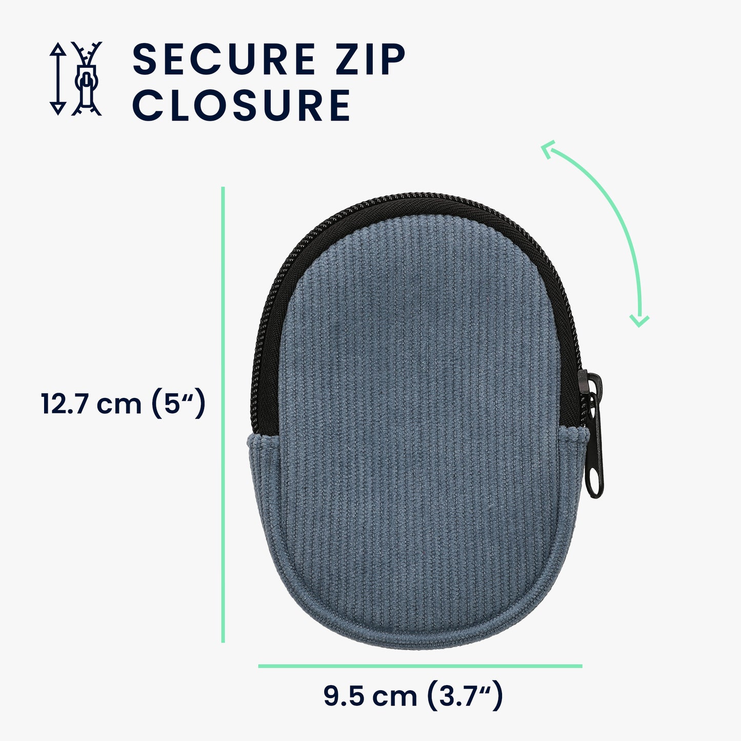 kwmobile Mouse Bag compatible with TECKNET Pro 2.4G 2600 Case - Cover for Bluetooth Mouse made of robust fabric